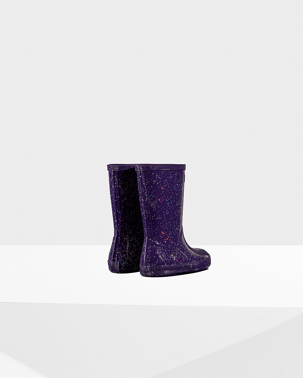 Botas De Agua Original First Giant Glitter Hunter Niños - Azules Morados - 465173ABM